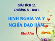 Đạo hàm: Định nghĩa, Ý nghĩa của Đạo hàm, Cách tính đạo hàm bằng định nghĩa - Giải tích 11 bài 1 C5